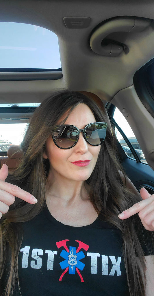 SALE - 1st Tix Black Baby Doll Shirt - Style Discontinued