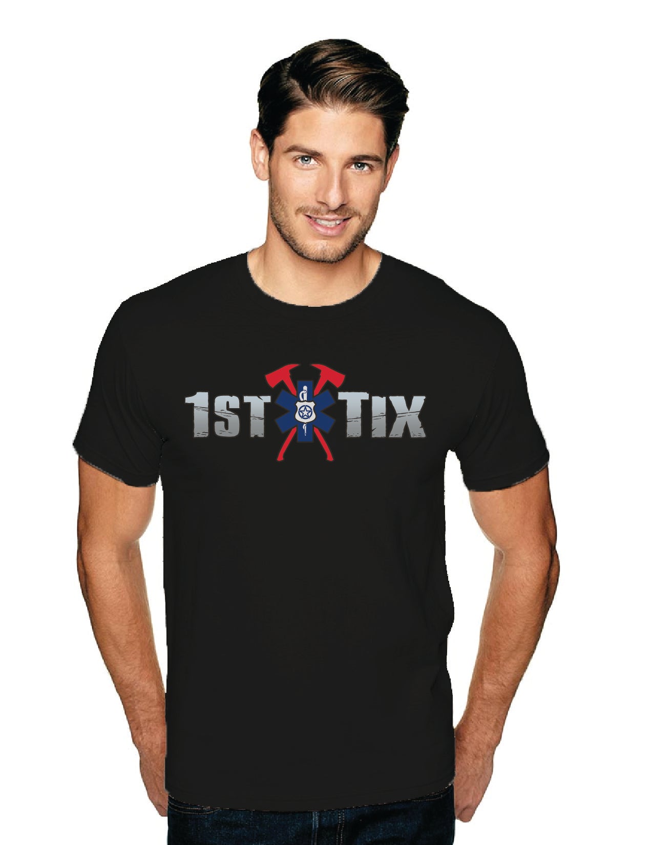 1st Tix Black Short Sleeve Shirt