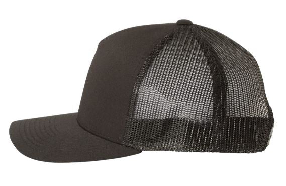 1st Tix Classic Trucker Cap - Black - Embroidered - SNAPBACK